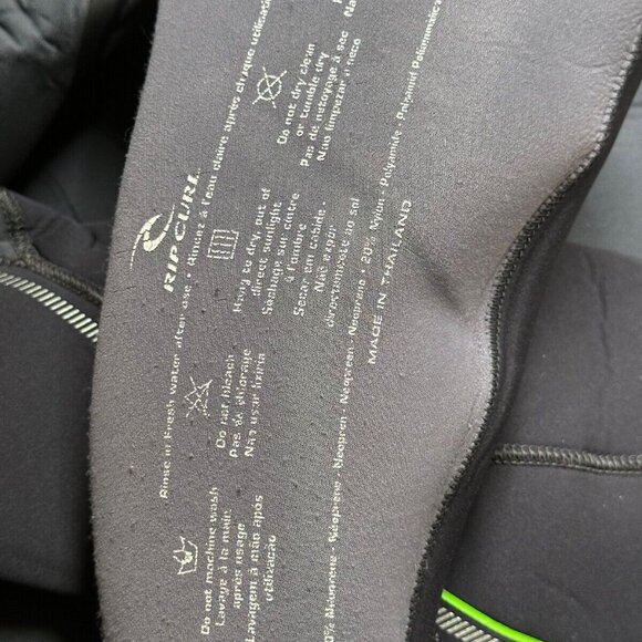 New Ripcurl Wetsuit Medium Short Adults E Bomb Back Zip 4/3 Black Swim Suit - Picture 14 of 14